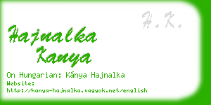 hajnalka kanya business card