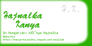 hajnalka kanya business card